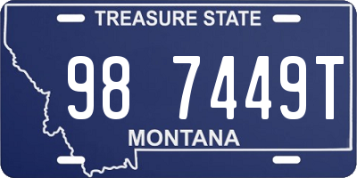 MT license plate 987449T