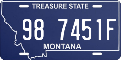 MT license plate 987451F