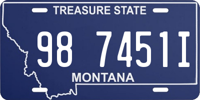 MT license plate 987451I