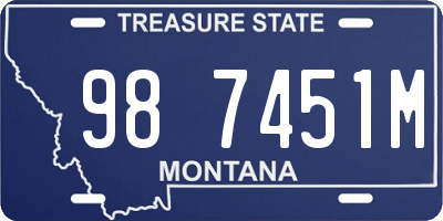 MT license plate 987451M