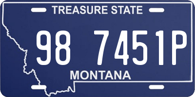 MT license plate 987451P