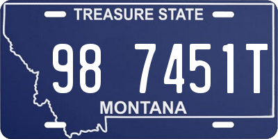 MT license plate 987451T