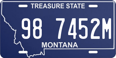 MT license plate 987452M