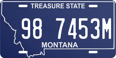 MT license plate 987453M