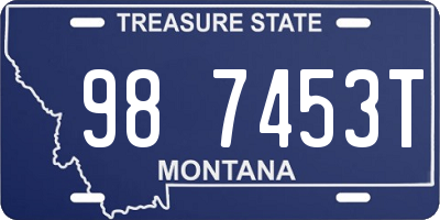 MT license plate 987453T