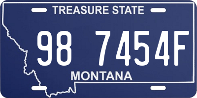 MT license plate 987454F