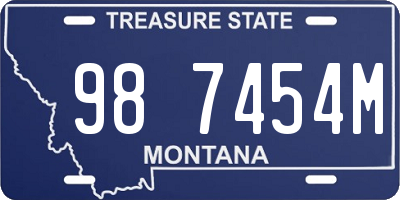 MT license plate 987454M