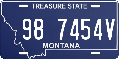 MT license plate 987454V