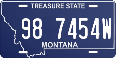 MT license plate 987454W