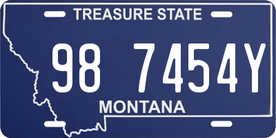 MT license plate 987454Y