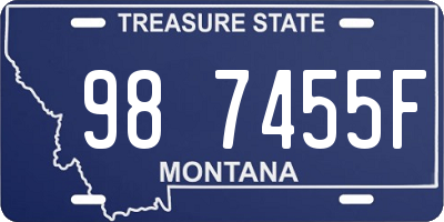 MT license plate 987455F
