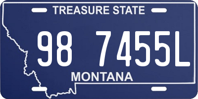 MT license plate 987455L