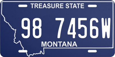 MT license plate 987456W
