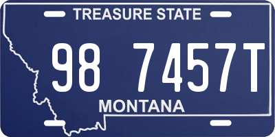 MT license plate 987457T