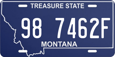 MT license plate 987462F