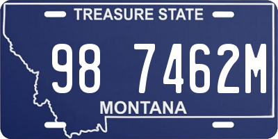 MT license plate 987462M