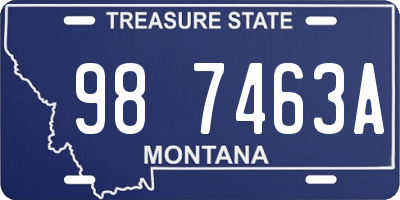 MT license plate 987463A