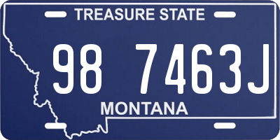 MT license plate 987463J