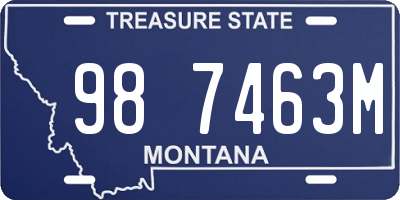 MT license plate 987463M