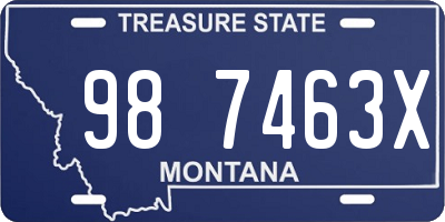 MT license plate 987463X