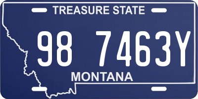 MT license plate 987463Y