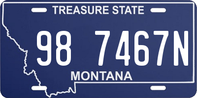 MT license plate 987467N