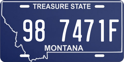 MT license plate 987471F