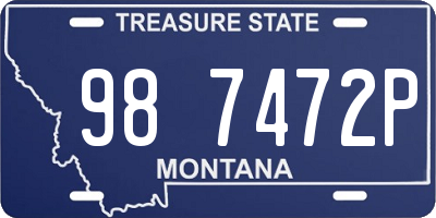 MT license plate 987472P