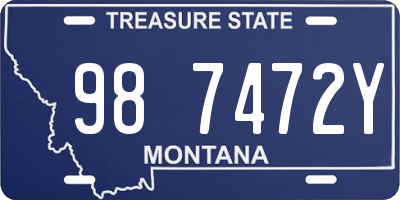 MT license plate 987472Y