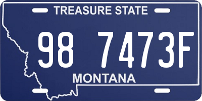 MT license plate 987473F