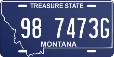 MT license plate 987473G