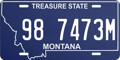 MT license plate 987473M