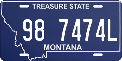 MT license plate 987474L