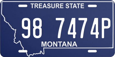 MT license plate 987474P