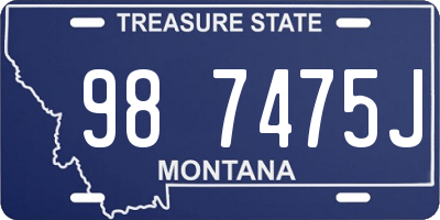 MT license plate 987475J