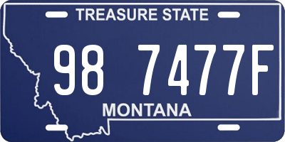 MT license plate 987477F