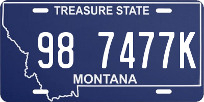 MT license plate 987477K