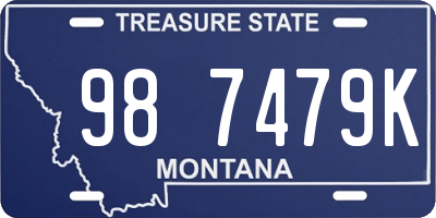 MT license plate 987479K