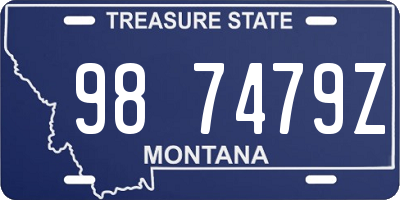 MT license plate 987479Z