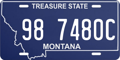 MT license plate 987480C