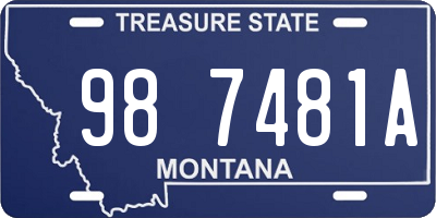 MT license plate 987481A