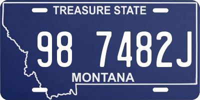 MT license plate 987482J