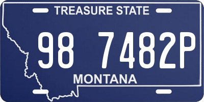 MT license plate 987482P
