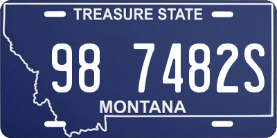 MT license plate 987482S