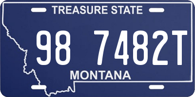 MT license plate 987482T