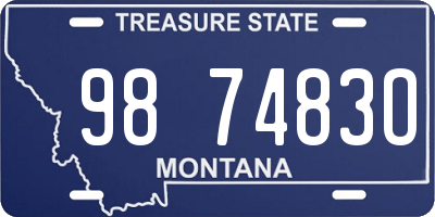 MT license plate 987483O