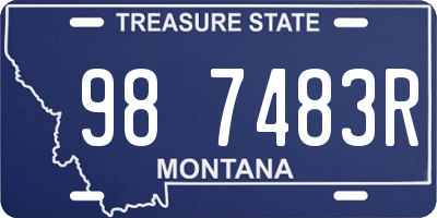 MT license plate 987483R