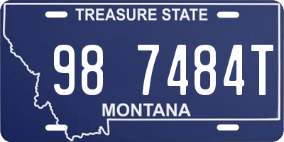 MT license plate 987484T