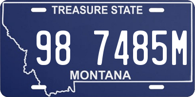 MT license plate 987485M