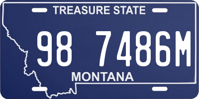 MT license plate 987486M